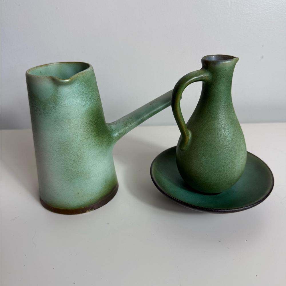 Vintage Gotek Pottery Colonia Tovar 60s 70s Mid-Century Modern Decor Green